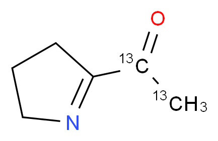 2-Acetyl-1-pyrroline-13C2  85% (10% w/w in DCM)_分子结构_CAS_1246819-73-7)