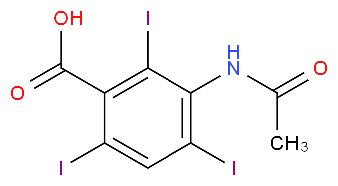 3-ACETAMINO-2,4,6-TRIIODOBENZOIC ACID_分子结构_CAS_85-36-9)