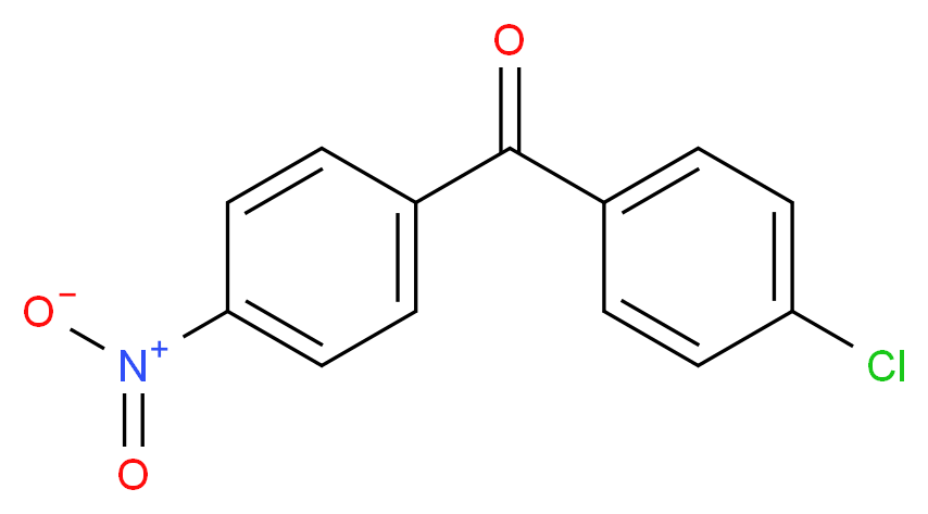 (4-chlorophenyl)(4-nitrophenyl)methanone_分子结构_CAS_7497-60-1