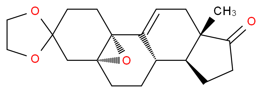 (5α,10α)-5,10-Epoxy-estr-9(11)-ene-3,17-dione Cyclic 3-(1,2-Ethanediyl Acetal)_分子结构_CAS_39931-87-8)