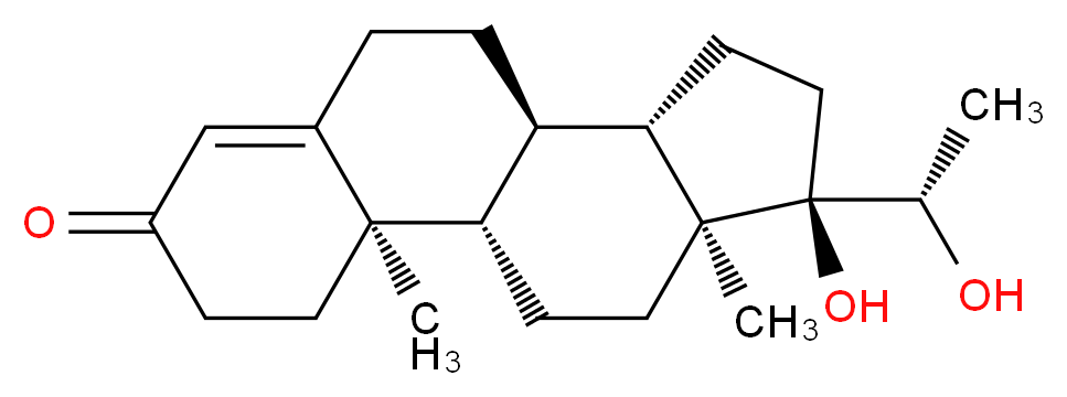 4-Pregnen-17α, 20α-diol-3-one_分子结构_CAS_652-69-7)
