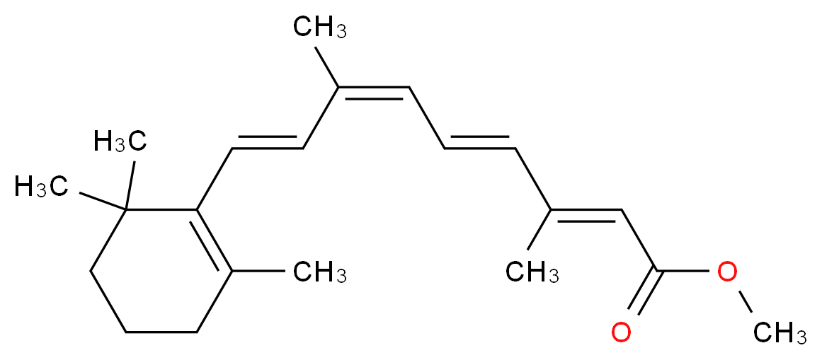 methyl (2E,4E,6Z,8E)-3,7-dimethyl-9-(2,6,6-trimethylcyclohex-1-en-1-yl)nona-2,4,6,8-tetraenoate_分子结构_CAS_58526-50-4