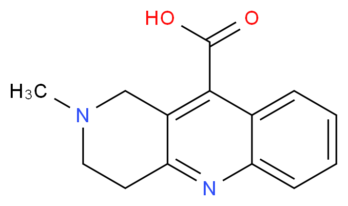 2-Methyl-1,2,3,4-tetrahydrobenzo[b]-1,6-naphthyridine-10-carboxylic acid_分子结构_CAS_)