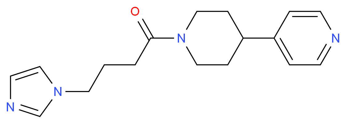 4-{1-[4-(1H-imidazol-1-yl)butanoyl]-4-piperidinyl}pyridine_分子结构_CAS_)