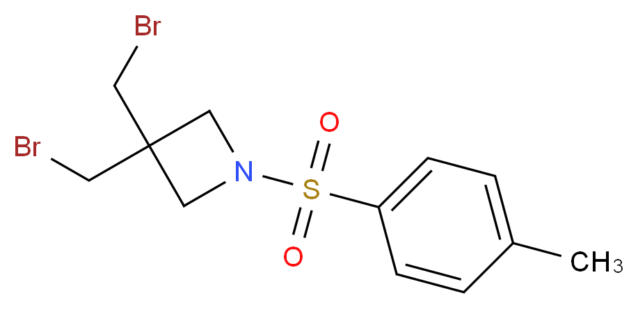 3,3-bis(bromomethyl)-1-(4-methylbenzenesulfonyl)azetidine_分子结构_CAS_1041026-61-2