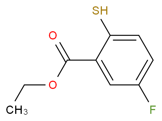5-氟-2-巯基苯甲酸乙酯_分子结构_CAS_870703-85-8)