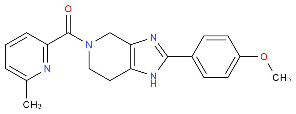 2-(4-methoxyphenyl)-5-[(6-methylpyridin-2-yl)carbonyl]-4,5,6,7-tetrahydro-1H-imidazo[4,5-c]pyridine_分子结构_CAS_)