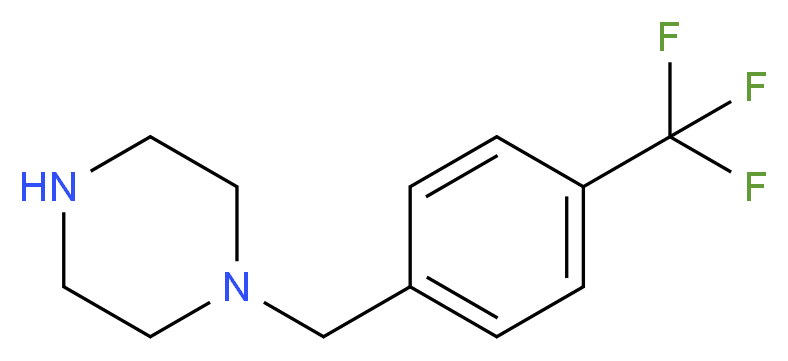 1-(4-(Trifluoromethyl)benzyl)piperazine_分子结构_CAS_107890-32-4)