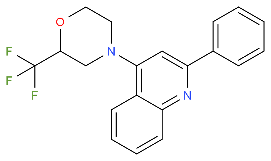 2-phenyl-4-[2-(trifluoromethyl)morpholin-4-yl]quinoline_分子结构_CAS_)