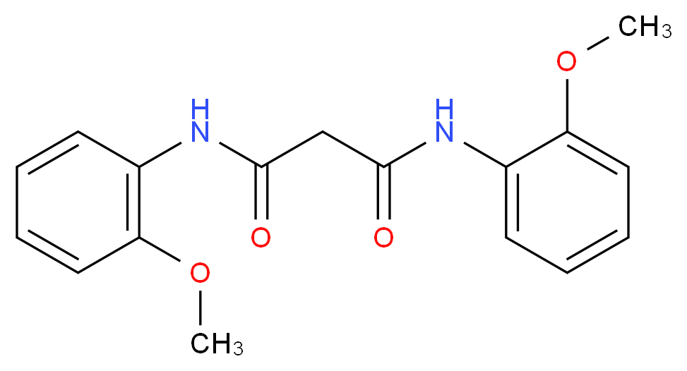 N,N'-bis(2-methoxyphenyl)propanediamide_分子结构_CAS_7056-72-6