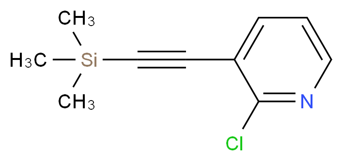 2-Chloro-3-trimethylsilanylethynyl-pyridine_分子结构_CAS_470463-35-5)