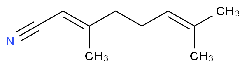 (E)-3,7-dimethylocta-2,6-dienenitrile_分子结构_CAS_)