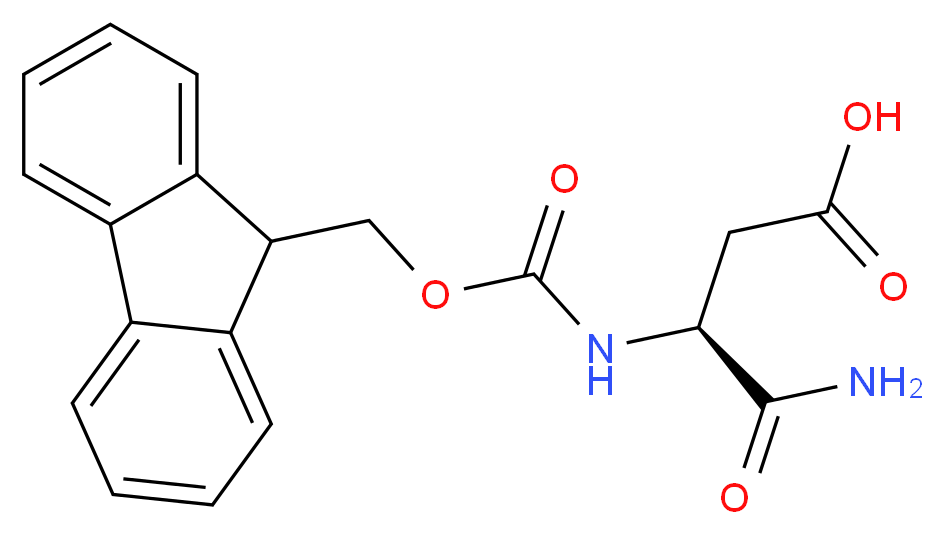 (3S)-3-carbamoyl-3-{[(9H-fluoren-9-ylmethoxy)carbonyl]amino}propanoic acid_分子结构_CAS_200335-40-6