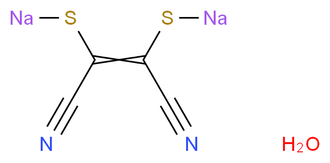 bis(sodiosulfanyl)but-2-enedinitrile hydrate_分子结构_CAS_5466-54-6