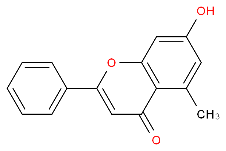 7-HYDROXY-5-METHYLFLAVONE_分子结构_CAS_15235-99-1)