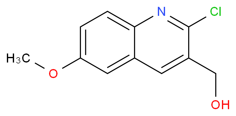 (2-chloro-6-methoxyquinolin-3-yl)methanol_分子结构_CAS_92172-83-3