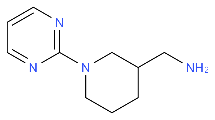 1-(1-pyrimidin-2-ylpiperidin-3-yl)methanamine_分子结构_CAS_912761-20-7)