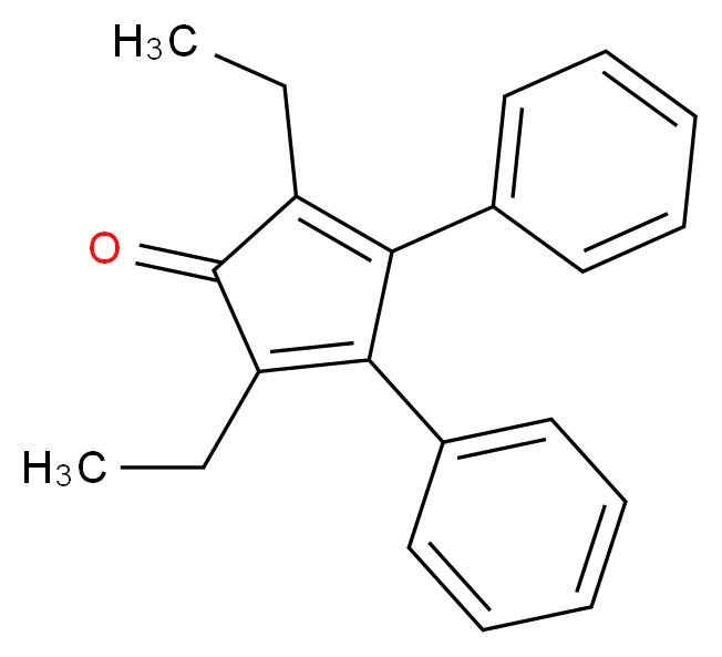 2,5-二乙基-3,4-二苯基环戊烯二酮_分子结构_CAS_51932-77-5)