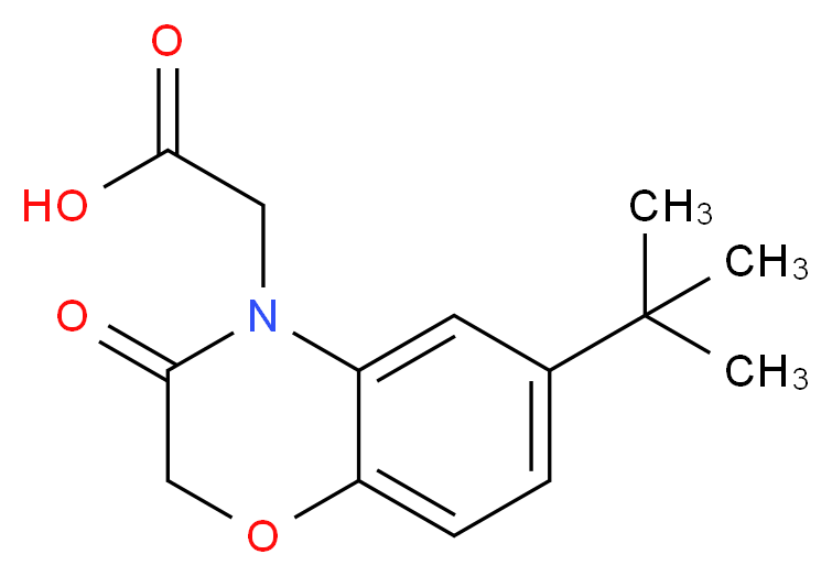 (6-tert-Butyl-3-oxo-2,3-dihydro-benzo[1,4]oxazin-4-yl)-acetic acid_分子结构_CAS_)