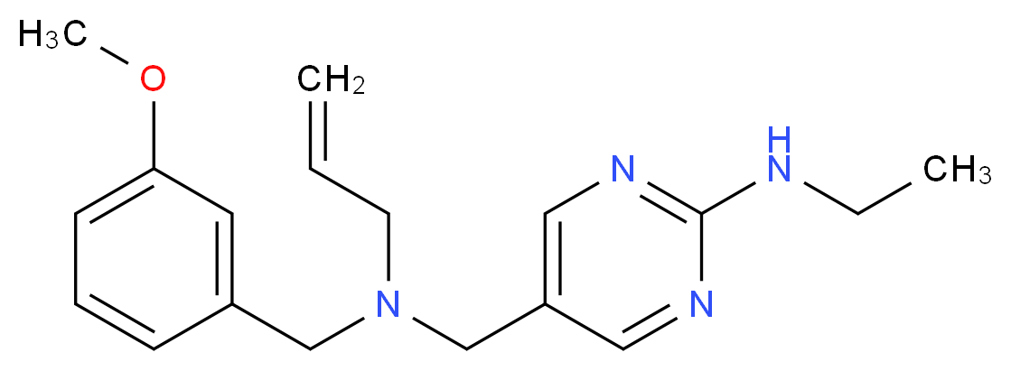 5-{[allyl(3-methoxybenzyl)amino]methyl}-N-ethylpyrimidin-2-amine_分子结构_CAS_)