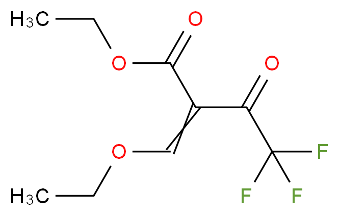 Ethyl 2-(ethoxymethylene)-3-oxo-4,4,4-trifluorobutanoate 97%_分子结构_CAS_571-55-1)