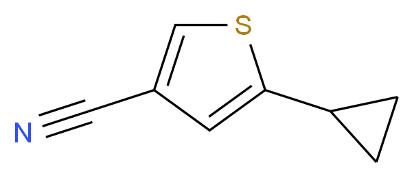 5-Cyclopropylthiophene-3-carbonitrile_分子结构_CAS_1245643-73-5)