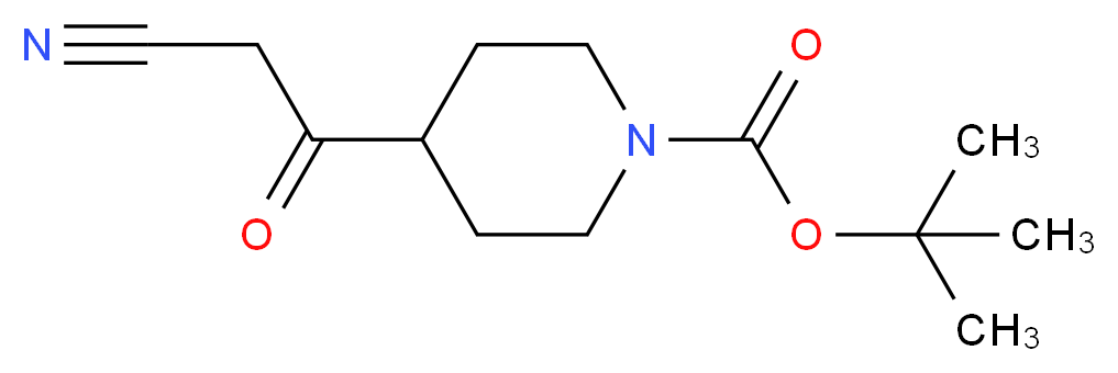 4-(Cyanoacetyl)piperidine, N-BOC protected_分子结构_CAS_660406-84-8)