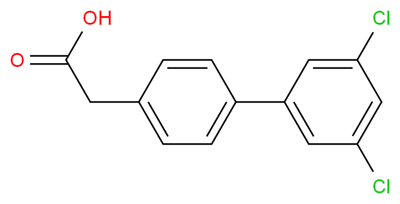 2-(3',5'-Dichloro-[1,1'-biphenyl]-4-yl)acetic acid_分子结构_CAS_669713-81-9)