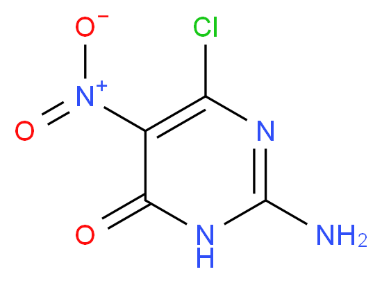 2-amino-6-chloro-5-nitropyrimidin-4(3H)-one_分子结构_CAS_1007-99-4)