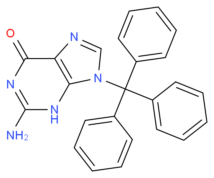 9N-Trityl Guanine_分子结构_CAS_374678-33-8)