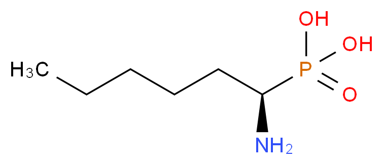 (1R)-(-)-(1-氨基己基)膦酸_分子结构_CAS_308103-42-6)