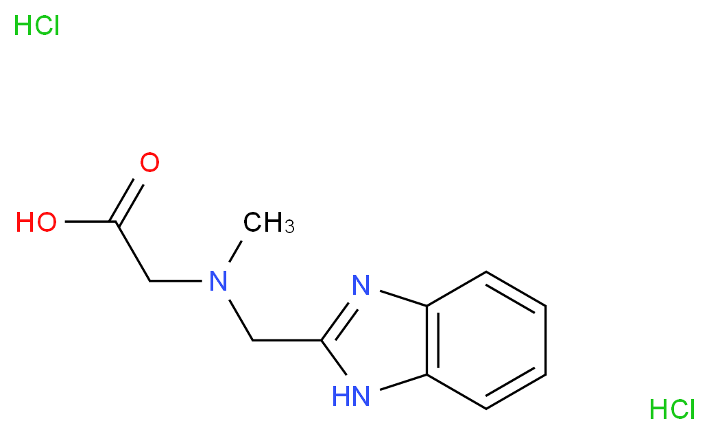 [(1H-Benzoimidazol-2-ylmethyl)-methyl-amino]-acetic acid dihydrochloride_分子结构_CAS_)