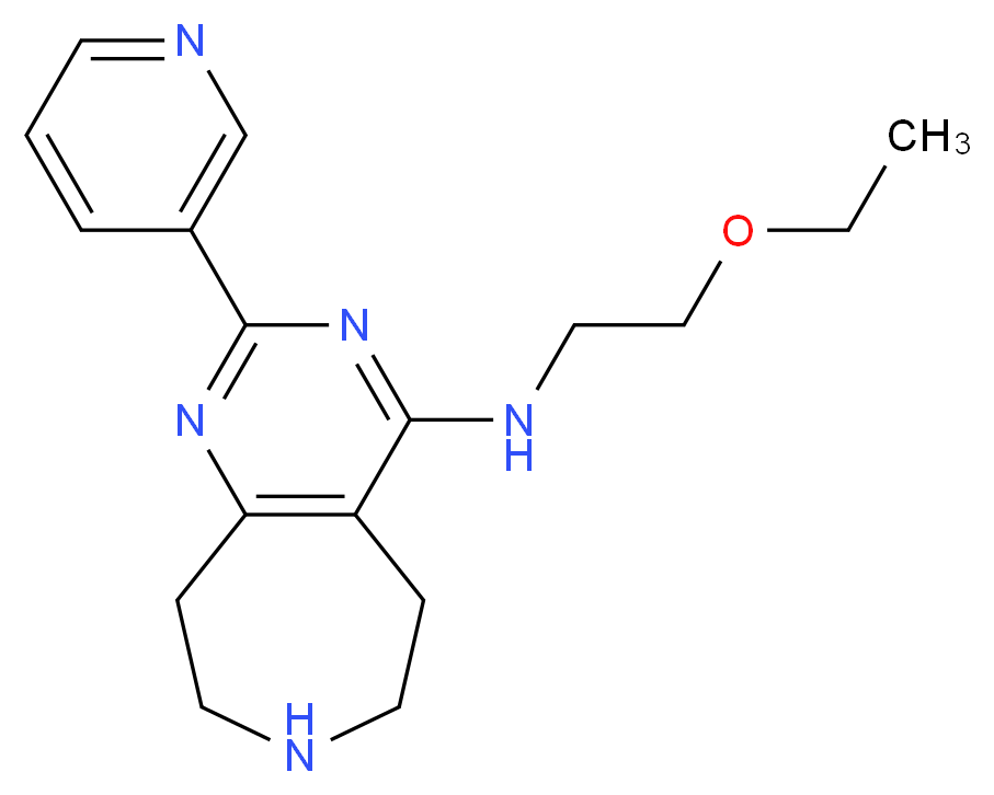 N-(2-ethoxyethyl)-2-pyridin-3-yl-6,7,8,9-tetrahydro-5H-pyrimido[4,5-d]azepin-4-amine_分子结构_CAS_)