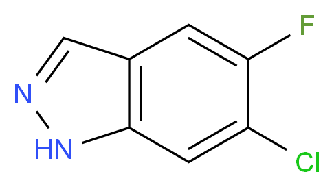 6-chloro-5-fluoro-1H-indazole_分子结构_CAS_937047-36-4