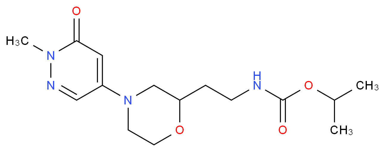 isopropyl {2-[4-(1-methyl-6-oxo-1,6-dihydro-4-pyridazinyl)-2-morpholinyl]ethyl}carbamate_分子结构_CAS_)