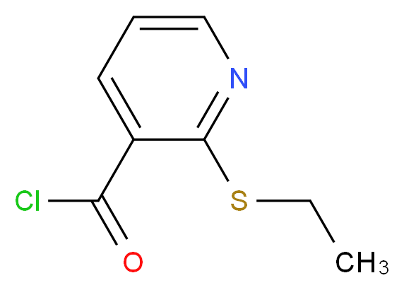 2-(ethylsulfanyl)pyridine-3-carbonyl chloride_分子结构_CAS_123116-01-8