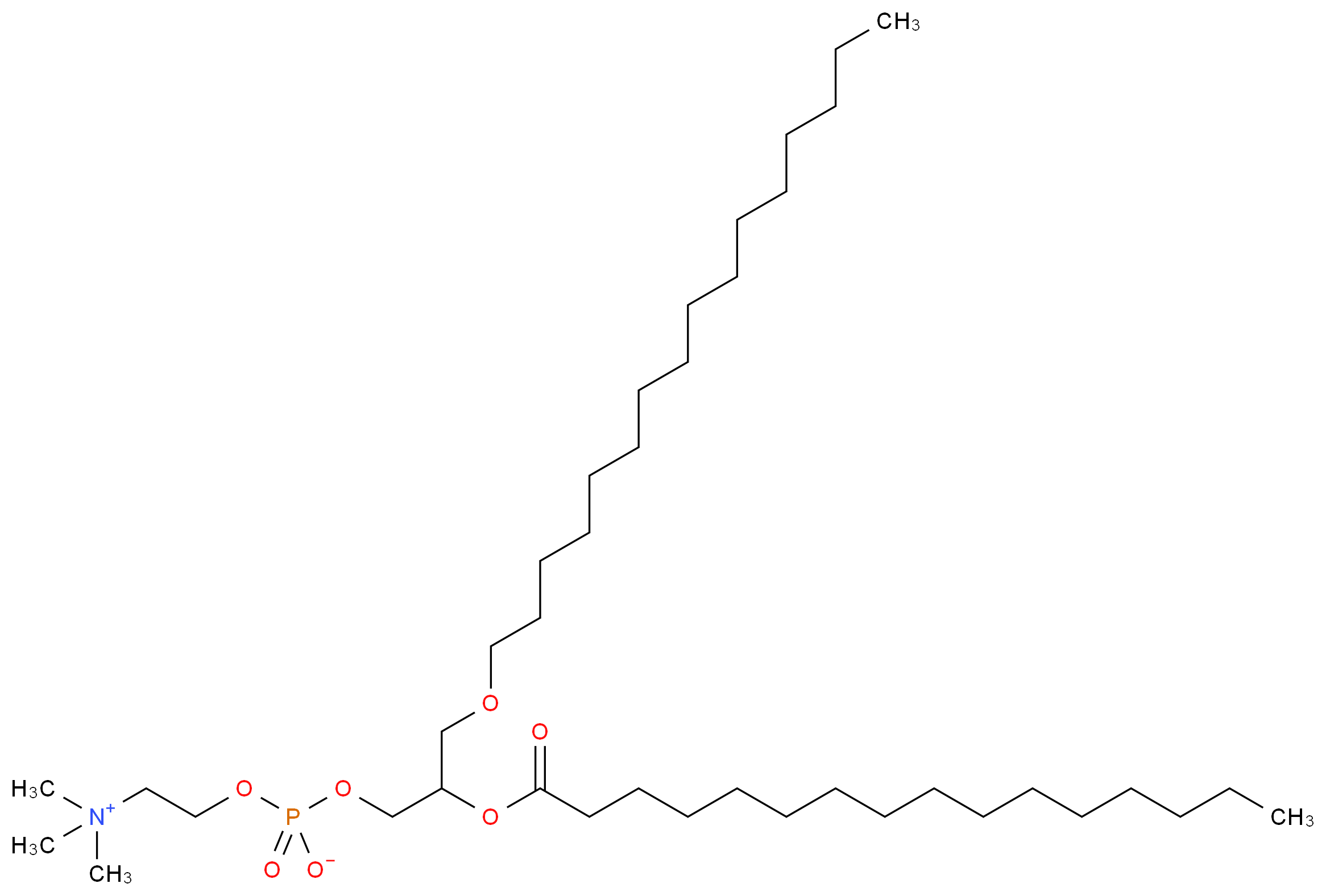 (2-{[2-(hexadecanoyloxy)-3-(hexadecyloxy)propyl phosphonato]oxy}ethyl)trimethylazanium_分子结构_CAS_84743-00-0