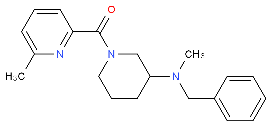 N-benzyl-N-methyl-1-[(6-methyl-2-pyridinyl)carbonyl]-3-piperidinamine_分子结构_CAS_)
