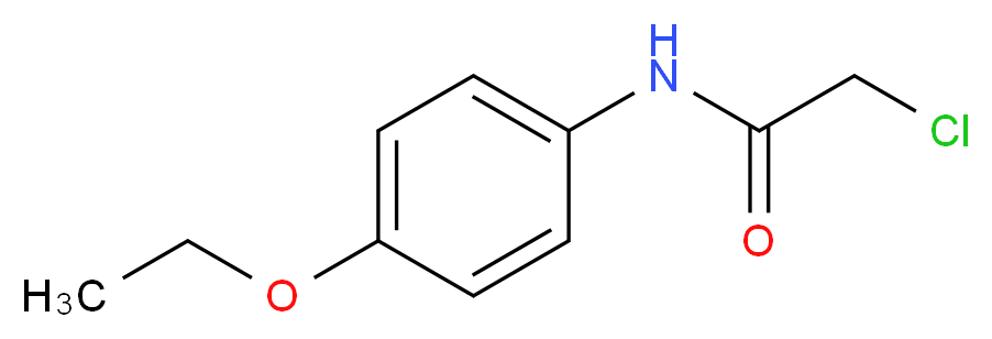 2-Chloro-N-(4-ethoxyphenyl)acetamide_分子结构_CAS_2153-08-4)