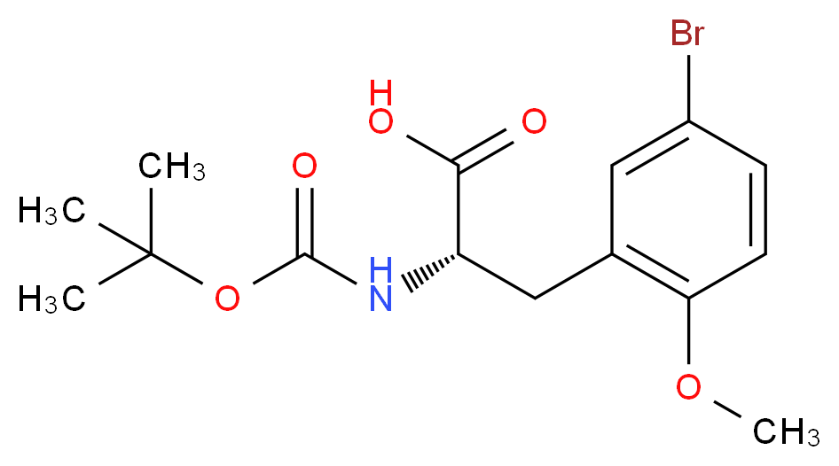 Boc-5-bromo-2-methoxy-L-phenylalanine_分子结构_CAS_261165-03-1)