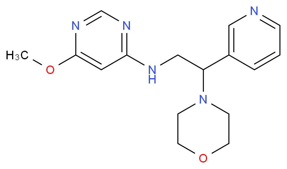 6-methoxy-N-(2-morpholin-4-yl-2-pyridin-3-ylethyl)pyrimidin-4-amine_分子结构_CAS_)