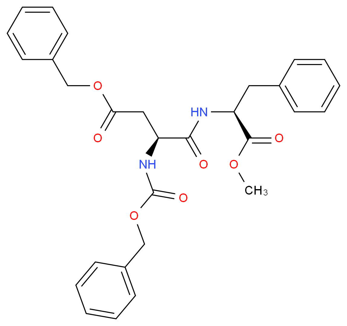 benzyl (3S)-3-{[(benzyloxy)carbonyl]amino}-3-{[(2S)-1-methoxy-1-oxo-3-phenylpropan-2-yl]carbamoyl}propanoate_分子结构_CAS_5262-07-7