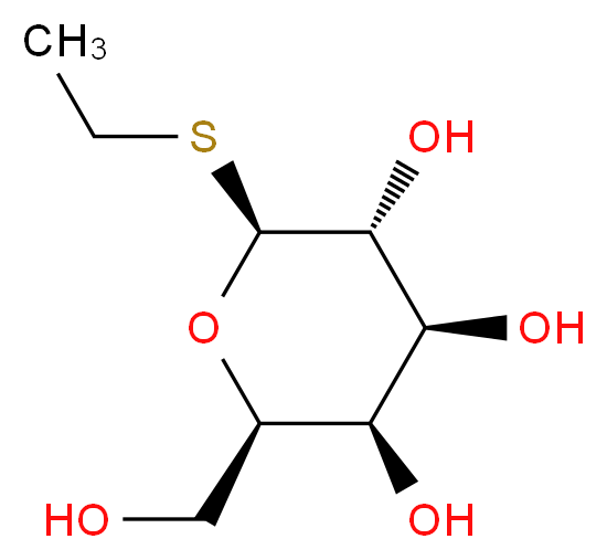 (2S,3R,4S,5R,6R)-2-(ethylsulfanyl)-6-(hydroxymethyl)oxane-3,4,5-triol_分子结构_CAS_56245-60-4