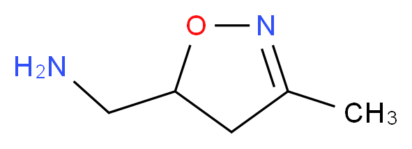 (3-methyl-4,5-dihydro-1,2-oxazol-5-yl)methanamine_分子结构_CAS_959311-13-8