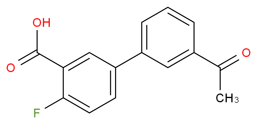 5-(3-acetylphenyl)-2-fluorobenzoic acid_分子结构_CAS_1261991-55-2