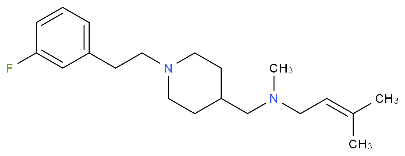 ({1-[2-(3-fluorophenyl)ethyl]-4-piperidinyl}methyl)methyl(3-methyl-2-buten-1-yl)amine_分子结构_CAS_)