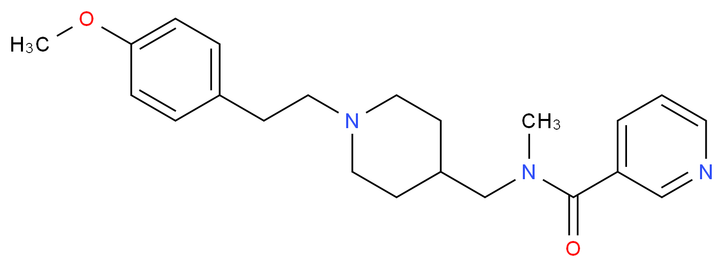 N-({1-[2-(4-methoxyphenyl)ethyl]-4-piperidinyl}methyl)-N-methylnicotinamide_分子结构_CAS_)