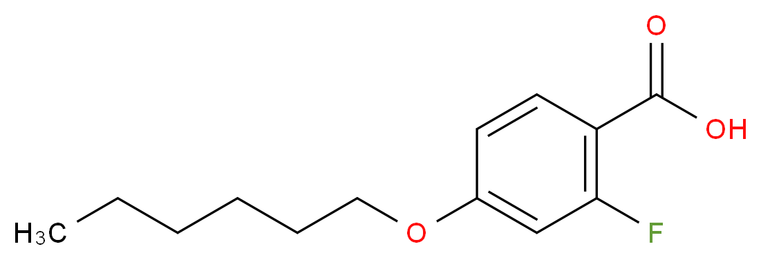 2-Fluoro-4-hexyloxybenzoic acid 97%_分子结构_CAS_)