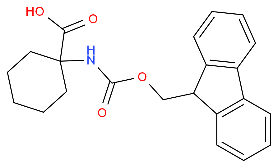 1-(FMOC-AMINO)CYCLOHEXANECARBOXYLIC ACID_分子结构_CAS_162648-54-6)