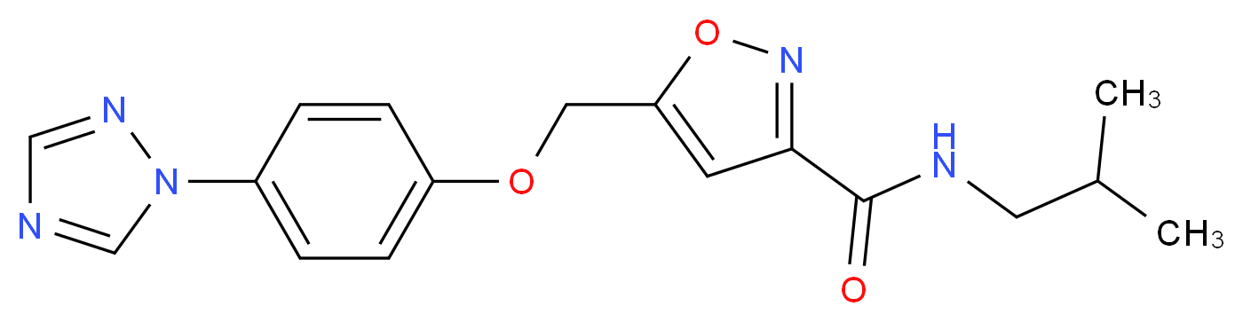 N-isobutyl-5-{[4-(1H-1,2,4-triazol-1-yl)phenoxy]methyl}isoxazole-3-carboxamide_分子结构_CAS_)